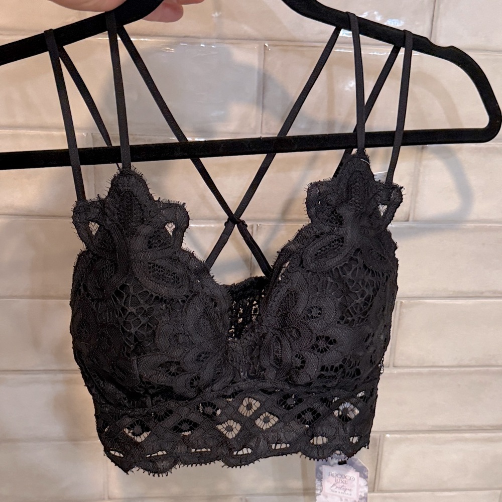 NWT black bralette strappy Lace Mix &‎ Match S M XL XXL